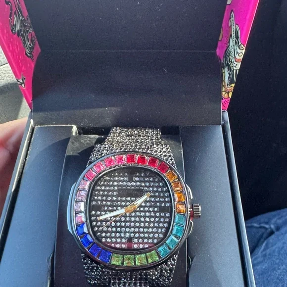 NEW with Box & tag Ed Hardy Black Crystal Watch - Picture 5 of 8